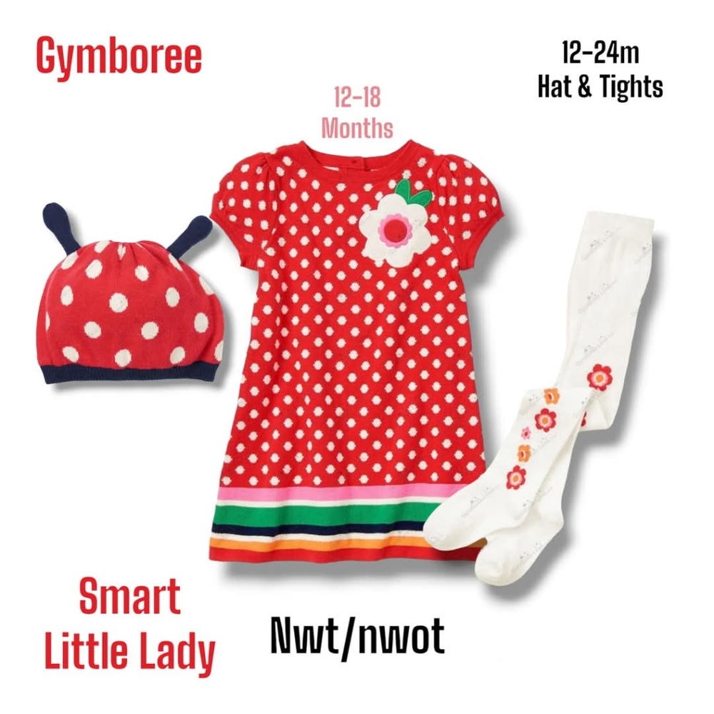 Gymboree Red Polka Dot Dress Set for Kids